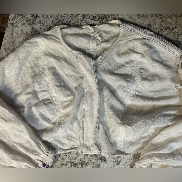 Free People Tops - Free People Cropped Shirt Top White